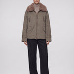 Tyra II Baumwolljacke Damen Blonde Khaki Brown– Frontansicht
