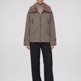 Tyra II Baumwolljacke Damen Blonde Khaki Brown– Frontansicht