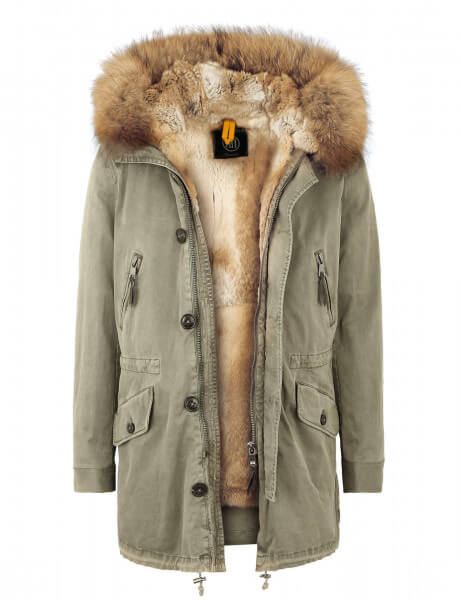 ST MORITZ 415 • Full Fur Winter Parka • Blonde Kaki